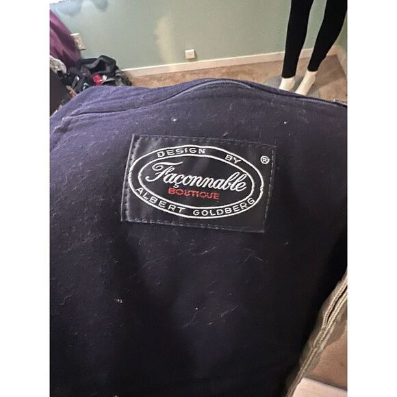 Vintage Faconnable Albert Goldberg Mens Medium Hunting Coat Back Game Pocket - Picture 6 of 9